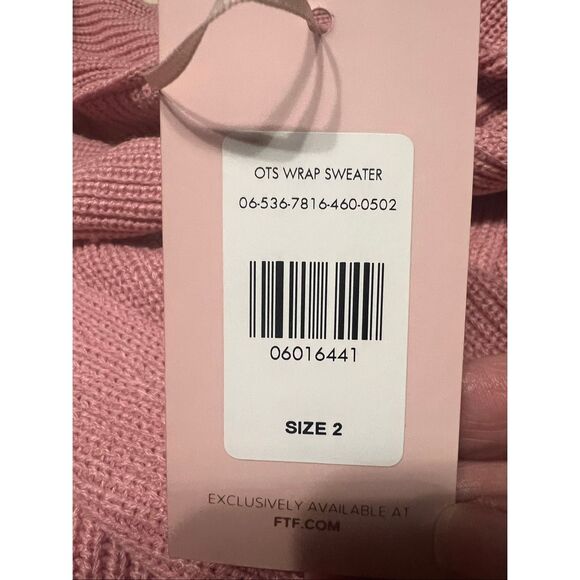 Fashion To Figure Dusty Rose Wrap Sweater Sz 2 (2) NWT - Picture 3 of 8